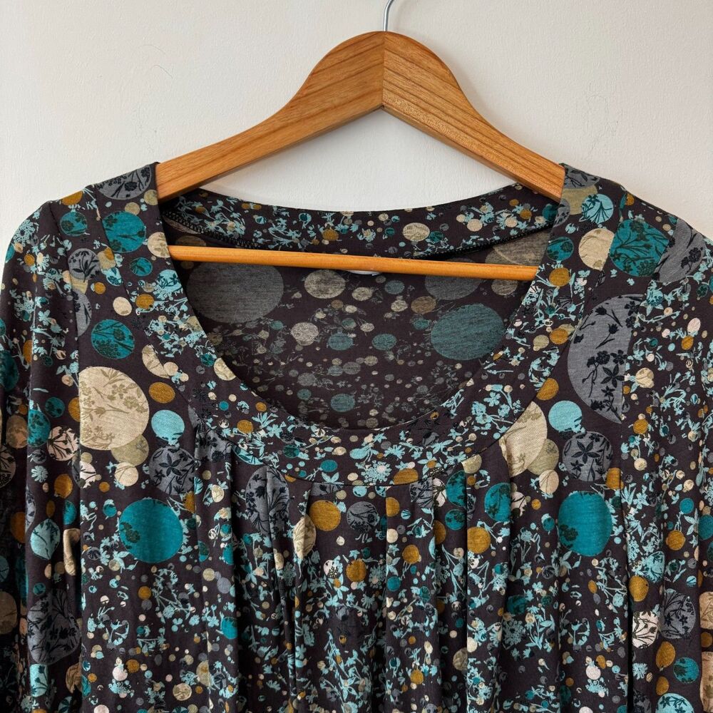Toupy France Vintage Floral Polka Dotted 'Erica' Blouse Size Medium - Picture 2 of 5
